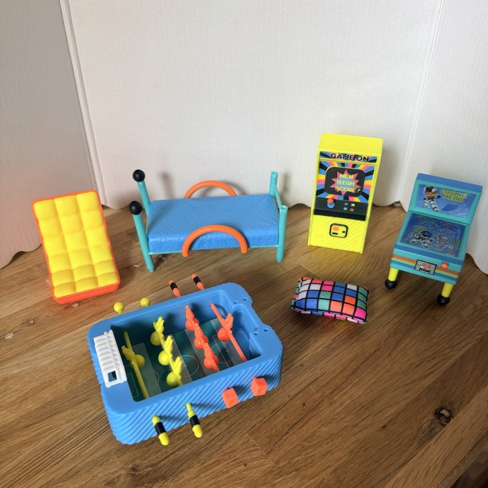 LOL OMG Furniture Lot Clubhouse Arcade Doll House Replacement Toy Lot